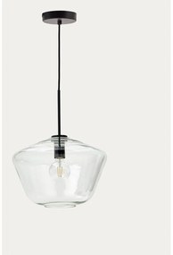 Fekete függőlámpa üveg búrával ø 34 cm Mao – Kave Home