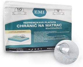 EMI fehér vízálló gumis lepedő, 80x160-as lap