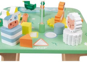 Janod - Interaktív gyerekasztal rét mintával