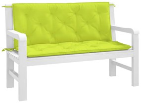 2 db élénkzöld oxford szövet kerti padpárna 120 x 50 x 7 cm