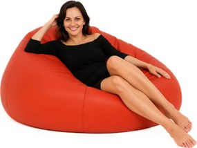 EMI piros színű műbőr babzsákfotel