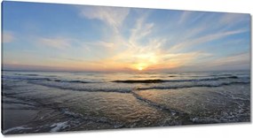Vászonkép 115x55 Naplemente a tengerparton