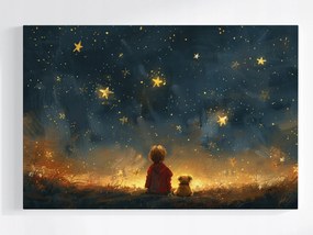 Poszter Ég Éjszaka Csillagok Gyerek Fiú Mackó Álom 60x40