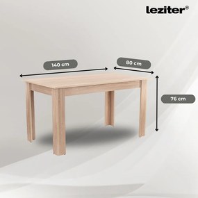 Leon 4+1 étkező garnitúra sonoma tölgy-bézs