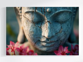 Våszonkép Canvas Szobor Arc Buddha Virågok Harmónia Zen 60x40
