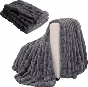 Takaró ágytakaró kanapéra meleg, bolyhos, Mikroszálas szürke Frilla