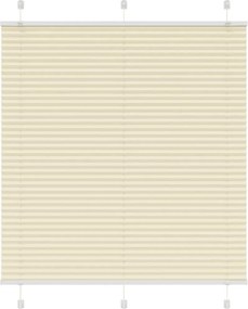 vidaXL pliszírozott redőny krém 115x150 cm szövetszélesség 114,4 cm