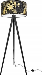 Álló Lámpa Háromlábú Lámpabúra Arany Led Virágok