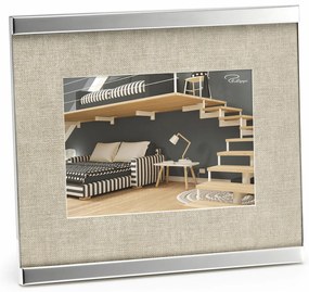 Home fényképkeret, 13 x 18 cm, nikkel - textil - Philippi