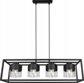 Mennyezeti Lámpa Lógó Csillár Loft Fekete Ketrec Üveg Lámpabúra Az Asztal Felett