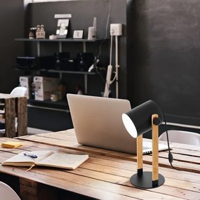 Eglo 43047 - Asztali lámpa HORNWOOD 1xE27/28W/230V