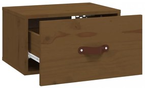 2 db mézbarna falra szerelhető éjjeliszekrény 40 x 29,5 x 22 cm