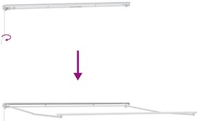 Napernyő Fehér 4 × 3,5 m Fém