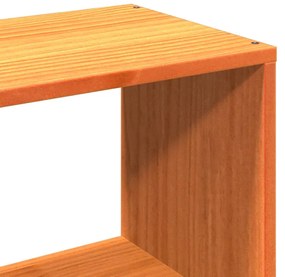 viaszbarna tömör fenyőfa fejtámla tárolóval 75 cm
