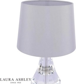 LAURA ASHLEY 3756244-Q HUMBY Kristály Asztali lámpa Fehér, Polírozott nikkel E14 IP20