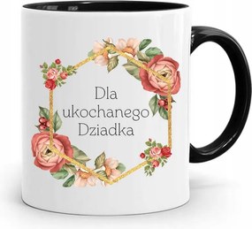 Fekete Bögre Ajándék Szeretett Nagypapának fényképes nyomtatással