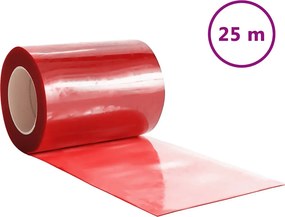 vidaXL piros PVC ajtófüggöny 300 mm x 2,6 mm 25 m
