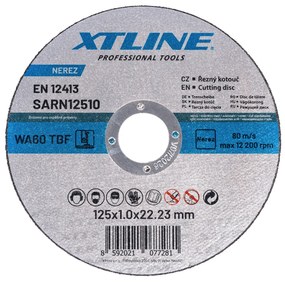XTline Vágókorong rozsdamentes acélhoz 125x1,6x22mm