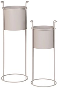 Rabo virágcserép, acél, homok, 2db