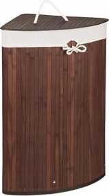 Bambusz Szennyestartó Kosár Játékok Sarok Tartály Fedéllel 60l