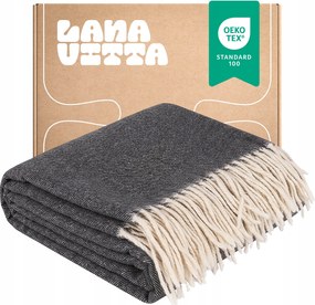 "Maris" kasmír gyapjú takaró ágytakaró Sötétszürke 140х200 cm"
