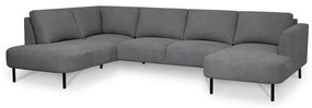 Sötétszürke sarokkanapé (bal oldali-U alakú) Hero – Scandic