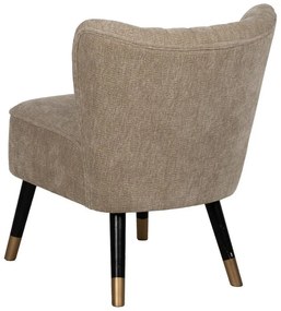 Bézs zsenília fotel Glam – Ixia