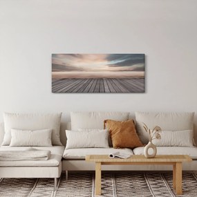 Kép - Móló naplementében (120x50 cm)