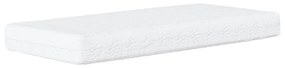 sötétszürke szövet kanapéágy matraccal 100 x 200 cm