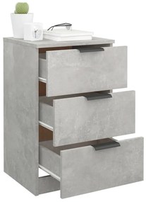2 db betonszürke éjjeliszekrény 40 x 36 x 65 cm