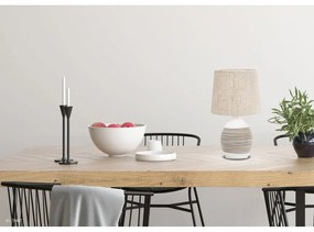 Bézs asztali lámpa textil búrával (magasság 35 cm) Ambon – Candellux Lighting