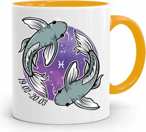 Csillagjegyek Csillagjegy Bögre Sárga Ajándék Halak fényképes nyomtatással