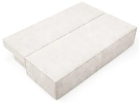 Kihúzható, tárolóval ellátott háromszemélyes TERAMO kanapé, bézs