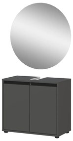 Antracitszürke fürdőszoba bútor szett Lemont – Germania