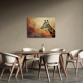 Kép - Zsiráf, festmény (70x50 cm)