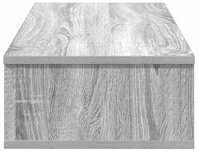 Falipolc fiókokkal szürke sonoma 80x31x17 cm műszaki fa