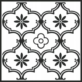 Öntapadós padlólapok fekete-fehérben