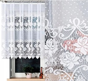 Demetria Jacquard mintás függöny 017480 magasság 120cm, egyenes, virágmintás (méterenként)