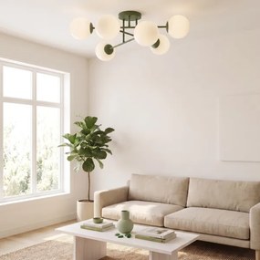 Felületre szerelt csillár ROMA 6xE14/10W/230V zöld
