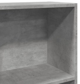 betonszürke szerelt fa könyvespolc 40 x 24 x 143 cm