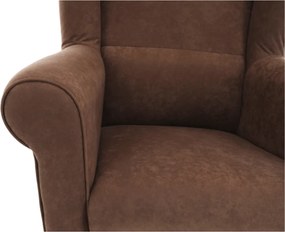 Füles fotel, barna szövet, CHARLOT