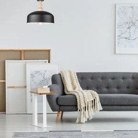 Felületre szerelhető csillár RINA 1xE27/15W/230V fehér/bükkfa