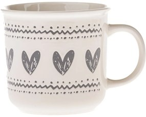 Kerámia bögre Szívek I, 450 ml