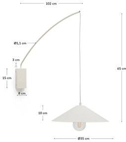 Krémszínű fali lámpa ø 35 cm Kally – Kave Home