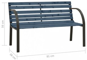 szürke kínai fenyőfa kerti pad gyermekeknek 81 cm