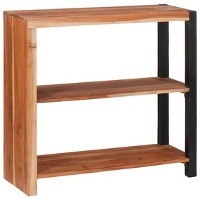 Könyvszekrény Barna, Fekete 80 x 30 x 75 cm Tömör Akácfa