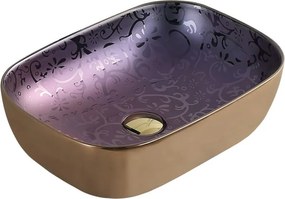 Mexen Rita 45 x 32 cm-es, lila színű, pult feletti mosdókagyló - 21084557