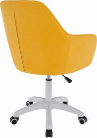 Irodai szék, szövet sárga/fehér, SANTY