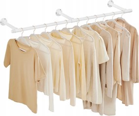 Akasztós fogas fém Songmics fehér