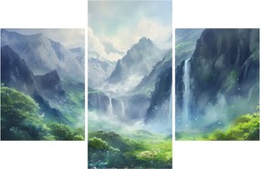Kép - Vízesések völgye (90x60 cm)